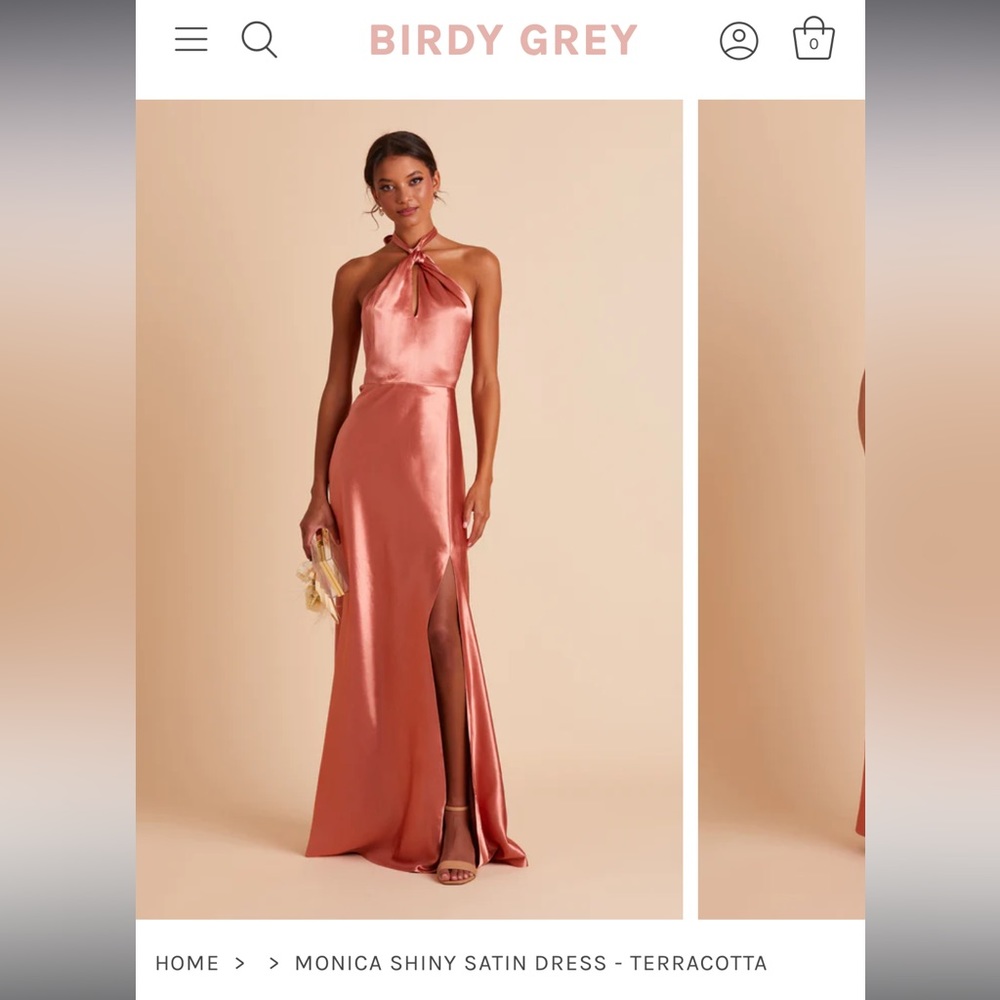 Birdy Grey terracotta bridesmaid dress in L
